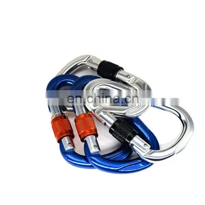 100mm/5.43inch Wholesale CE Certified Climbing Aluminum Carabiner Hook With Screw Gate thumbnail-5