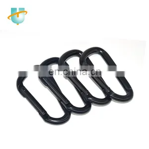 7.5*80mm D Type Safety Carabiner Snap Hook Spring Hook Plated Black Coated thumbnail-2