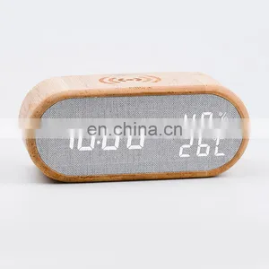 Luxury Promotional Night Light Smart Digital Display Small Clock With Wireless Charger for Home Decoration thumbnail-5