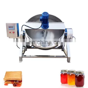 Vacuum Food Machine Mixer 100 Gas Heat Commercial Electric 200 Liter Jacketed Cook Steam Kettle With Agitator thumbnail-2