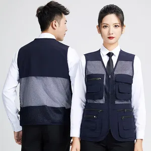 Customized Logo for Multi Pocket Safety Vest, Customizable High Gloss Reflective Vest thumbnail-4