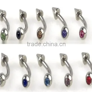 Internally Threaded Tiny cz Diamond Star Labret Monroe Lip Ring Piercing Body Jewellery thumbnail-4