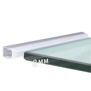 8MM Glass Shelf Panel Lights Aluminum Led Profile Showcase Cupboard Cabinet Light Channel Laminated Hard Light Bar DC12V thumbnail-1