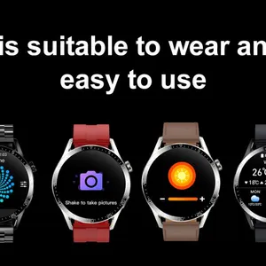 H3 Round Smart Watch Support Custom Dial Sleep Monitoring and Health Tracking Message Reminder NFC Smart Watches H3 thumbnail-6