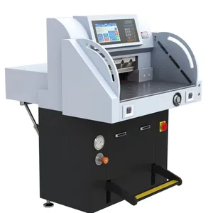 Shanghai Xiangbao XB-AT652-09EP Dual Hydraulic Heavy Duty Paper Cutting Machine (with Blowing Steel Balls Platform) thumbnail-3