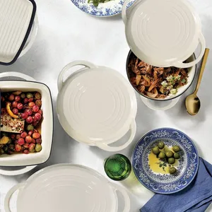 Multi Enamel Cast Iron 2-In-1 Dutch Oven With Skillet Lid thumbnail-3
