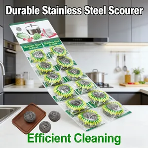 Heavy Duty Metal Scourers Steel Wool Scrubber for Kitchen Cleaning thumbnail-2