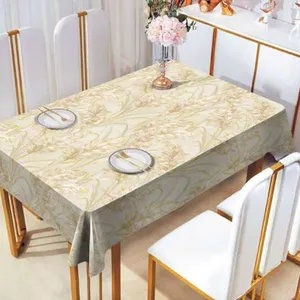 4 Pack Black, Rectangle Disposable Plastic Tablecloth for Picnic, Birthday, BBQ, Party, Wedding (Black, Rectangle, 54in. X108in.) thumbnail-4