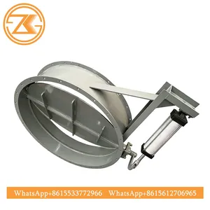 Pneumatic Square Round Ventilation Damper Industrial Flue Gas Butterfly Valve For Air Purification Equipment thumbnail-1