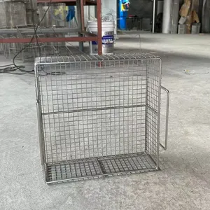 Heavy-duty Stainless Steel Wire Mesh Cleaning Basket, Handle-equipped Ultrasonic Cleaning and Disinfection Tray, Suitable for Hardware Parts thumbnail-3