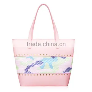 2015 Best Selling Fashion Candy Color Lady Leather Handbag thumbnail-6