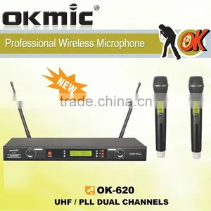 OK-620 Dual Channels/UHF PLL 32/99 Channels Microphone thumbnail-1