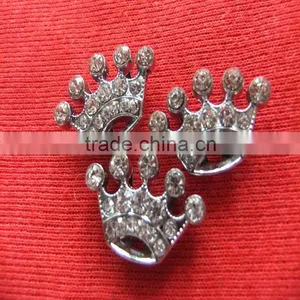 Compet Produce 10mm Slide Charm Crown, Metal Crown, Fashion Full Rhinestone Crown thumbnail-3