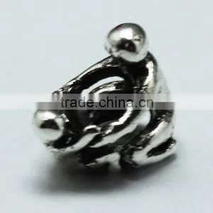 Lead Free Nickle Free Zinc Alloy Pdora Wrestling Theme Jewelry Hole Beads for Bracelets and Necklaces thumbnail-5