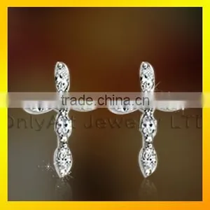 Latest Artificial Earrings Jewelry Top Quality Sterling Silver Zircon Earring thumbnail-3
