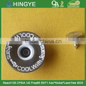 Metal Jeans Button in Anti-brass With White Tumbled -- J1544 thumbnail-1