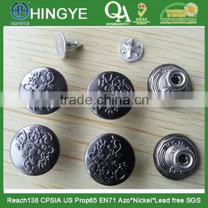 Gunmetal Color Metal Jeans Tack Button -- JB1412010 thumbnail-1