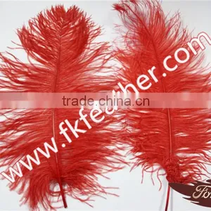 Dyed Ostrich Feather Large Red Craft Ostrich Feather Cheap Wedding Decorations thumbnail-2