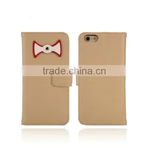 For Iphone 6 Cases Leather Bow Tie Shape ,high Quality Leather Cover Case for Iphone thumbnail-3