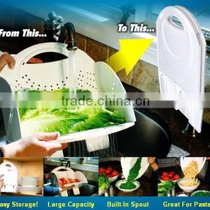 Plastic Flat Fold Colander thumbnail-1