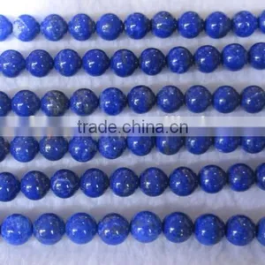 Natural Lapis Carved Plumkin Beads Precious Natural Gemstone Lapis Round Beads thumbnail-6