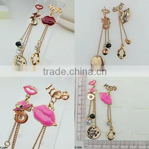 Free Shipping Oil Drip Lip Shape Cuff Earring E1588 thumbnail-2