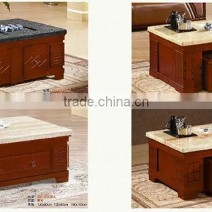 Wooden Side Marble and Granite Top Coffee Table From China thumbnail-3