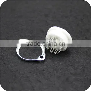 High Temperature Resistance Steatite GZC9-F 9 Pins Ceramic Socket for Vacuum Amplifier thumbnail-3