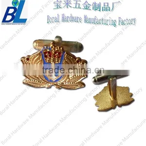 Newest Best Flower Shape Gold Cufflinks Gifts thumbnail-1