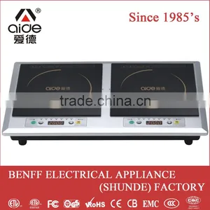 Cheaper! Timer, Power Setting Button Control Plastic Housing Two Plate Induction Cooker thumbnail-1