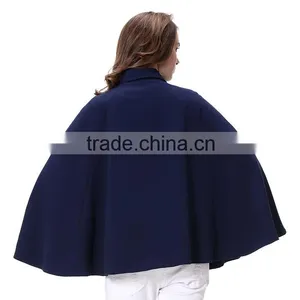 Cape Fashion Black Coat for Women in Guangzhou thumbnail-3
