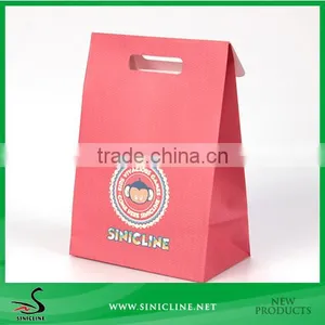 Sinicline Red Gift Packing Paper Bag With Colorful Animal Printing/Cute Gift Bag thumbnail-1
