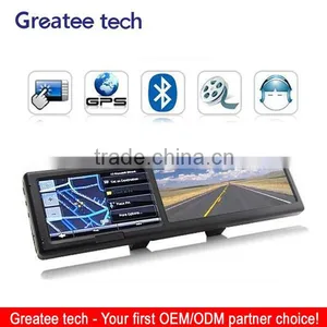 4.3 Inch Rearview Mirror Gps Navigation System Bluetooth Avin fm thumbnail-1