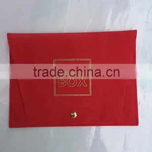 Earring Pouch With Flap Red thumbnail-6