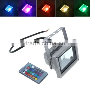 10W RGB LED Flood Light Waterproof Landscape Lamp 16 Different Colors Floodlights AC 110-240V Smooth/Flash/Fade/On/Off Modes thumbnail-1