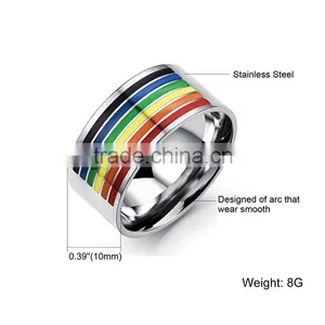 Stainless Steel Jewelry Wholesale New Product Rainbow Ring thumbnail-6