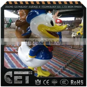 Fiberglass Donald Duck Statues Life-size Fiberglass Duck Sculpture Cartoon Character Statue thumbnail-1