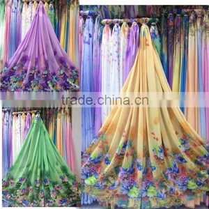 NO MOQ Digital Printed Polyester Fabric thumbnail-3