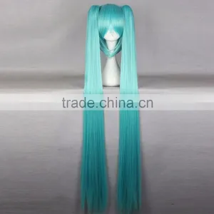 2016 Hot Synthetic Japanese Anime Hatsune Miku Cosplay Wig With Two Ponytails thumbnail-5