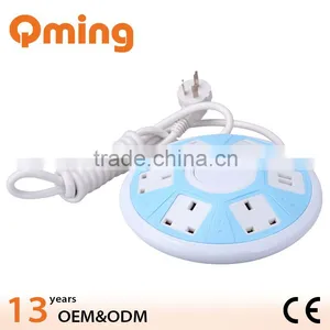 CE Approved 5 Ways Individual Switch USB Extension Socket thumbnail-1