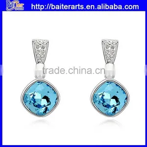 Fashion Women's Blue Stone Hook Crystal Earring Light Blue Crystal Earrings thumbnail-6