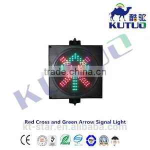 Wholesale Kutuo 300mm Driveway Indicator Red Cross and Green Arrow in One Unit Traffic Signal Light thumbnail-1