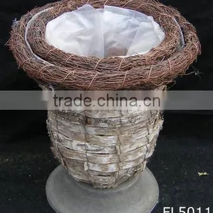 Birch Bark Flower Planter thumbnail-1