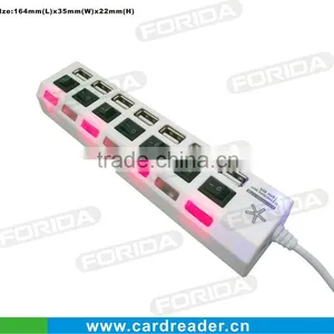 New High Quality Mini 7 Port USB Hub 2.0 thumbnail-1