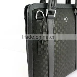 New Style Quality Soft Waterproof Custom Leather Business Men's Briefcase thumbnail-3