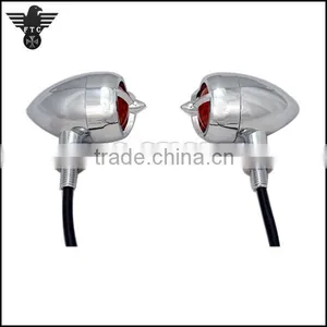 Chrome Tribar Vintage Aftermarket Motorcycle Turn Signals for Harley Sportster thumbnail-4