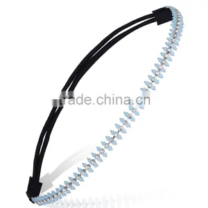 Women Lady Headband Crystal Elastic Hair Band For Wedding Bridal Party Hair Hoop thumbnail-4