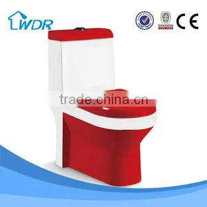 Wholesale Mass Production One Piece Sanitary Red Design Color Toilet thumbnail-1