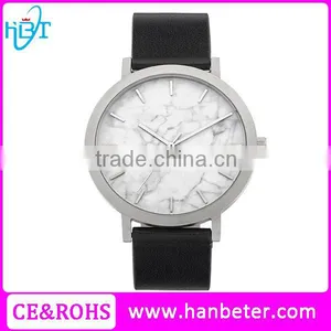 2016 New Arrival Japan Movt Quartz Watch Stainless Steel Back Marble Dial Watch thumbnail-1