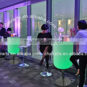 Commercial Hotel Bar Led Light Up Cocktail Coffee Table With Acrylic Material thumbnail-2